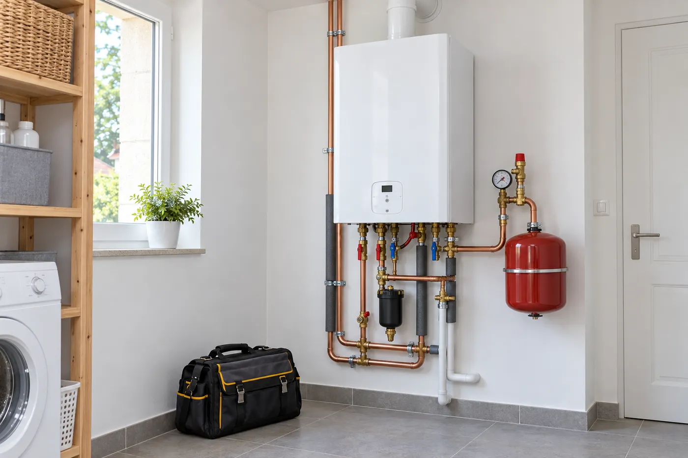 Chaudière murale gaz neuve posée et mise en service dans un logement des Hauts-de-Seine